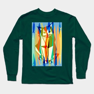 Cat With Packed Sardines in Orange Colorway Long Sleeve T-Shirt